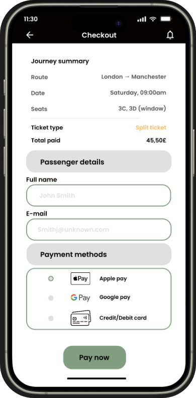 TravelXpress final mockup preview — Confirmation