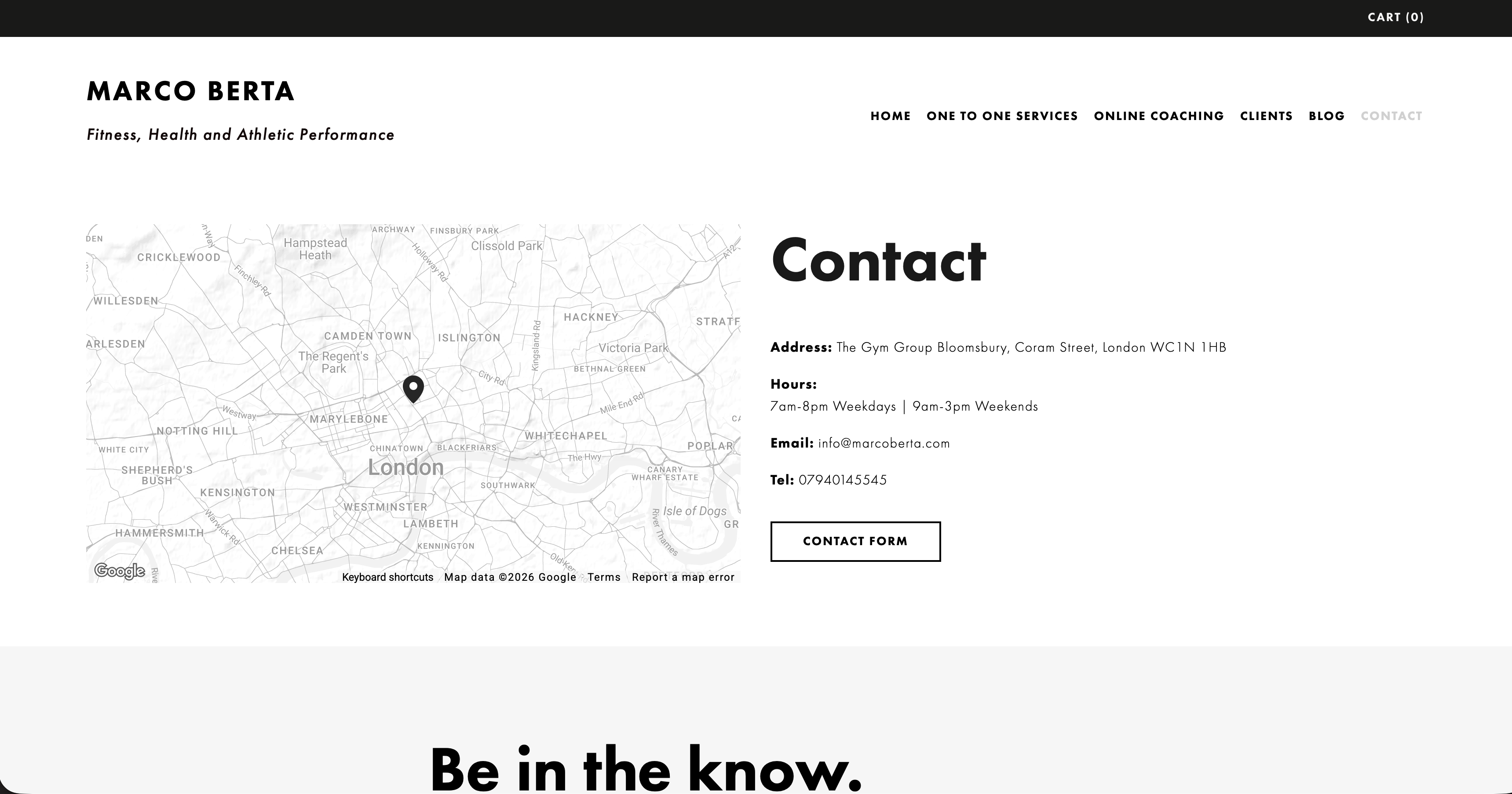 Contact page