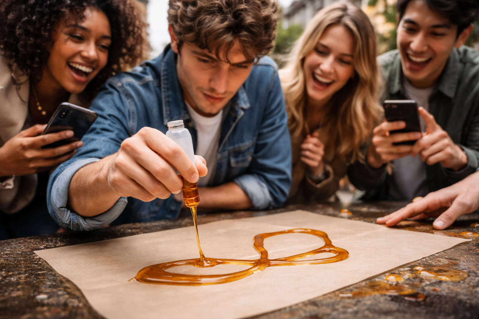Syrup fun with friends