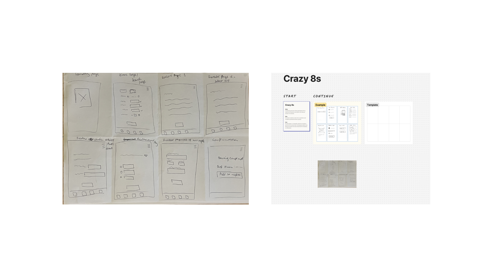 Crazy 8s rapid sketching exercise